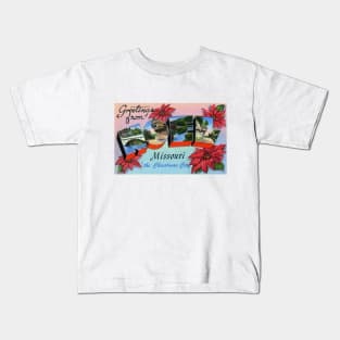 Greetings from Noel Missouri - Vintage Large Letter Postcard Kids T-Shirt